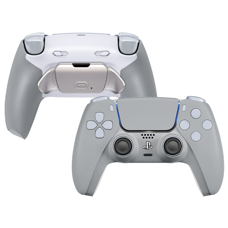 INFINITE ULTIMATE Custom PS5 Controller in Grau mit Paddles und grauem Grip-Backcover